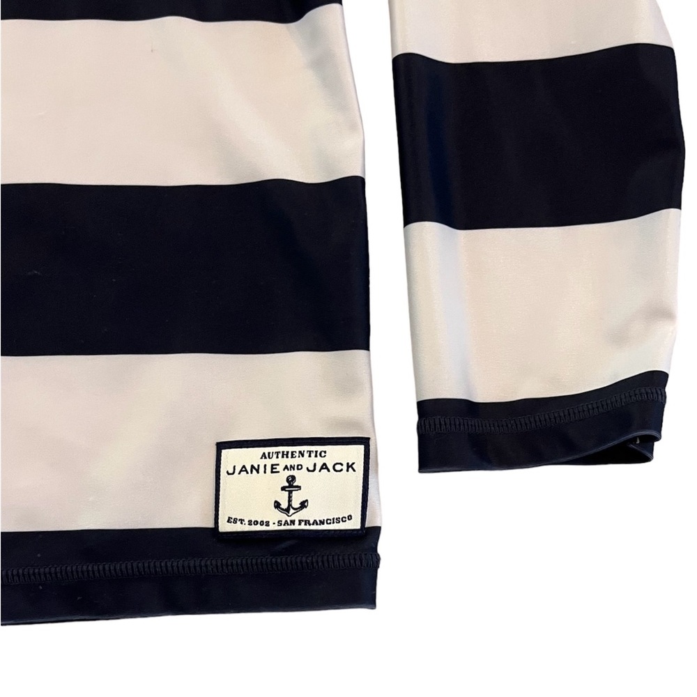 Janie and Jack • Navy/White Striped Rash Guard - 6 - Picture 4 of 7
